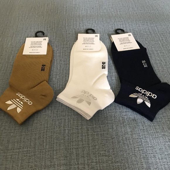 Adidas yellow white blue socks - Picture 2 of 3